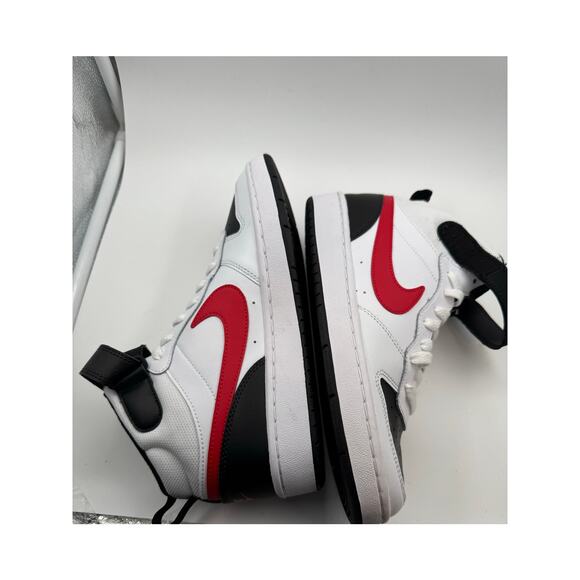 Nike Court Borough Mid 2 kids Shoes 6.5 YOUTH NWOB red, black, white - Picture 5 of 10